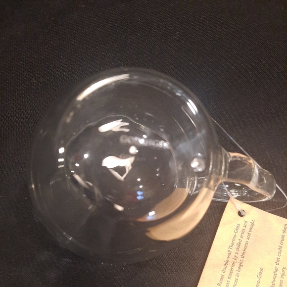 Godinger Artisan Roast Double-Wall Cappucino  Thermo-Glass Cups ~ Set of 2 ~ New - Picture 8 of 11